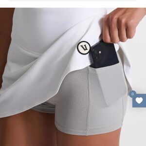 Vuori White Women's Tennis Skort